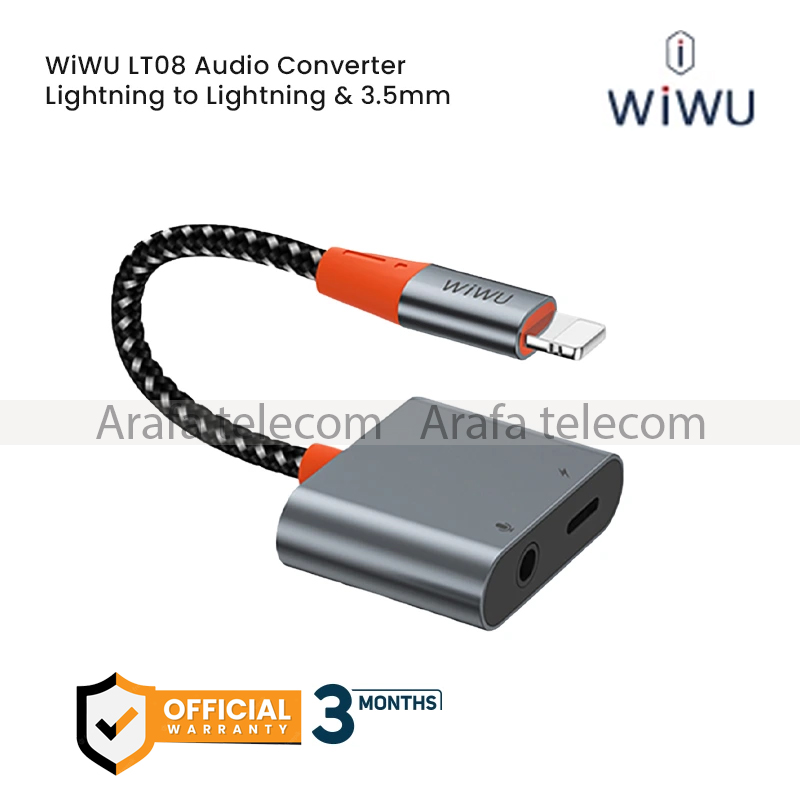 WiWU LT08 Audio Converter Lightning to Lightning & 3.5mm