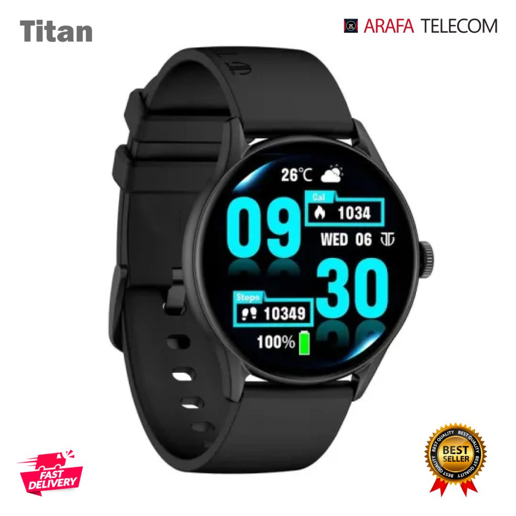 Titan Evoke Bluetooth Calling Silicon Strap Smart Watch - Arafa Telecom
