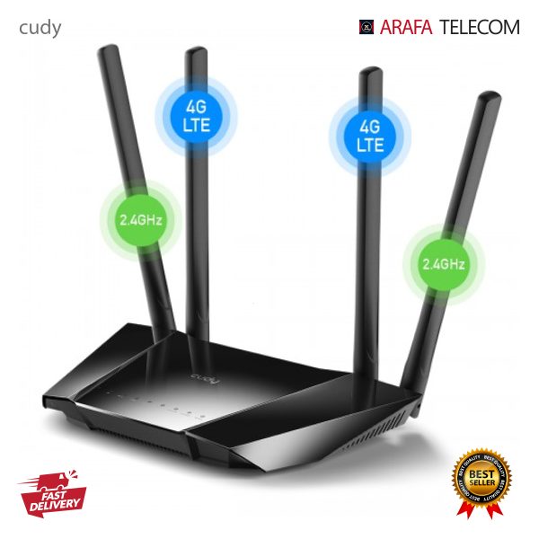 Cudy LT400 4G 300 Mbps 4 Antenna Sim Supported Wireless Router price in Bangladesh